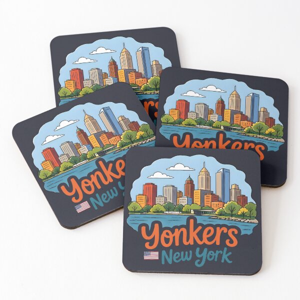 Item preview, Yonkers NY Cute Skyline Colorful Cityscape  designed and sold by HowToCanadian.