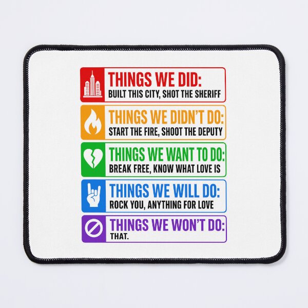 Item preview, Music Song Lyrics Things We Did. Want To Do. Will Do. Won't Do designed and sold by KarimSoCute.