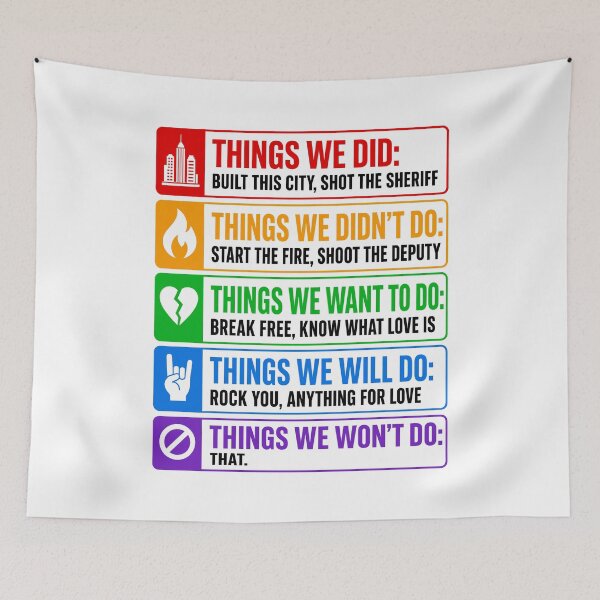 Item preview, Music Song Lyrics Things We Did. Want To Do. Will Do. Won't Do designed and sold by KarimSoCute.