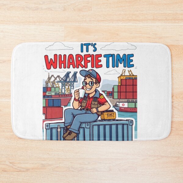 Item preview, Wharfie Time Harbor Worker Vintage Sunset Design designed and sold by MystiColo.