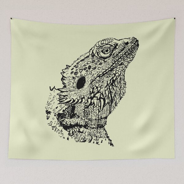 Item preview, Bearded Lizard - (#EAEFC8) designed and sold by The Stippler Process.