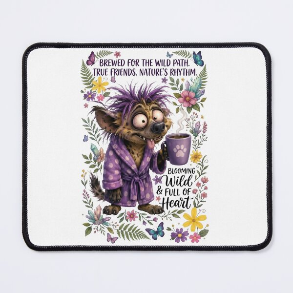 Item preview, Hyena Coffee Lover Wild Floral Aesthetic designed and sold by Sovereign Supply Co..