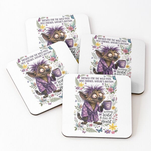 Item preview, Hyena Coffee Lover Wild Floral Aesthetic designed and sold by Sovereign Supply Co..