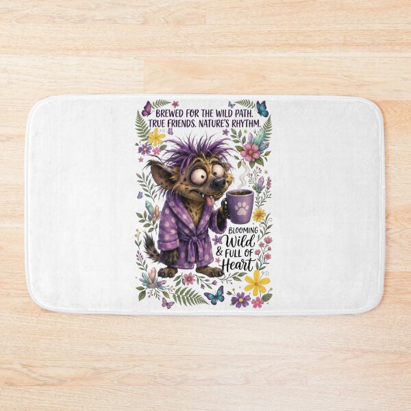 Item preview, Hyena Coffee Lover Wild Floral Aesthetic designed and sold by Sovereign Supply Co..