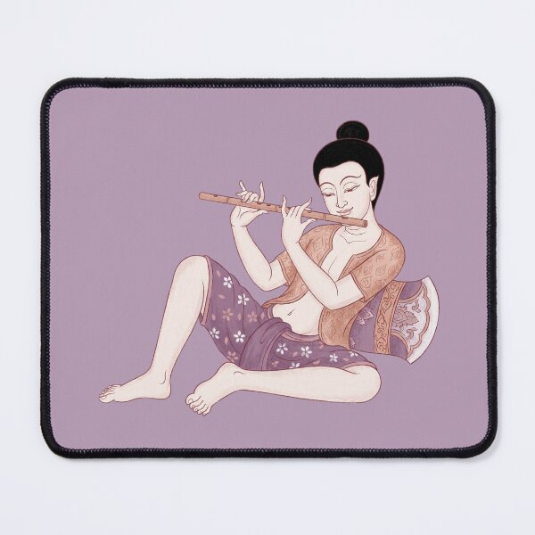 Item preview, Traditional Thai Musician Phra Aphai Mani Flute Player Art designed and sold by SIAM MERMAID.