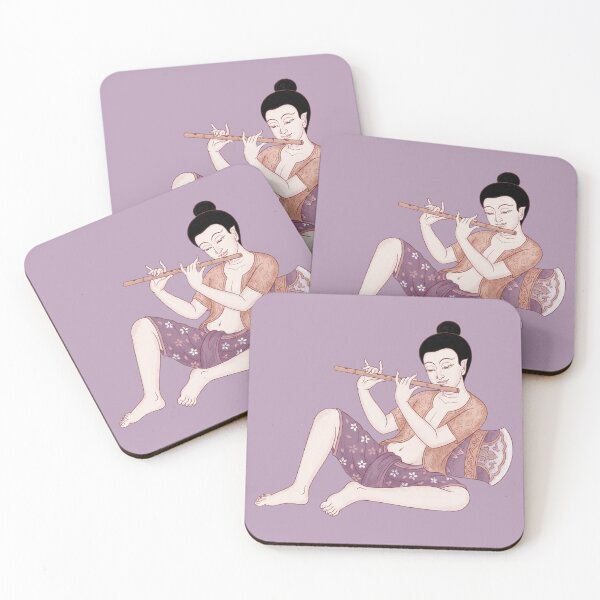 Item preview, Traditional Thai Musician Phra Aphai Mani Flute Player Art designed and sold by SIAM MERMAID.