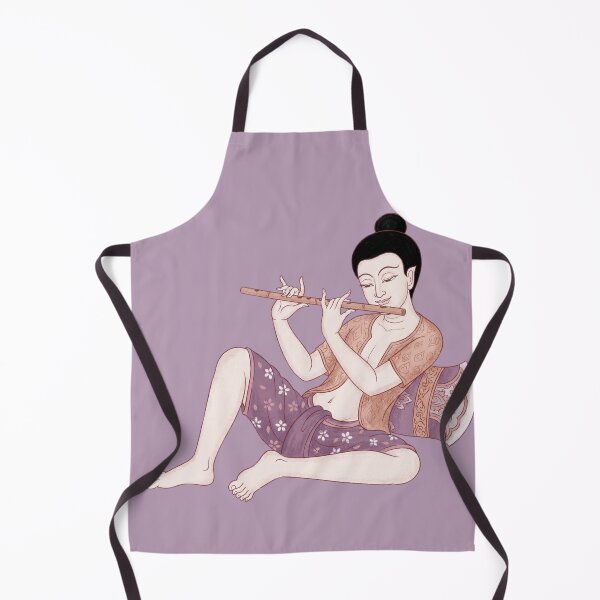 Item preview, Traditional Thai Musician Phra Aphai Mani Flute Player Art designed and sold by SIAM MERMAID.