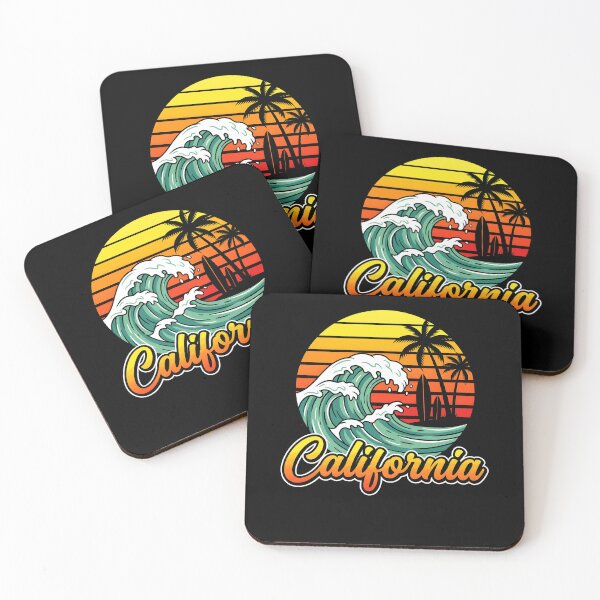 Item preview, Retro California Tropical Beach Waves Sunset Summer Vacation designed and sold by Littermin.
