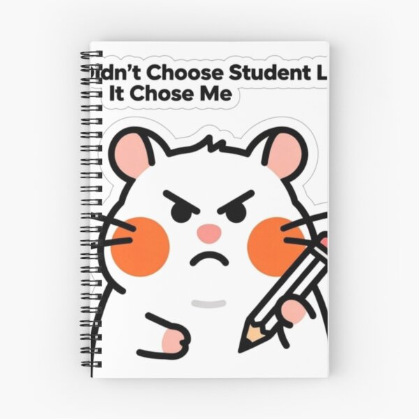 Item preview, I Didn't Choose Student Life It Chose Me | Funny Hamster Sticker for Students designed and sold by Inkabbmate.