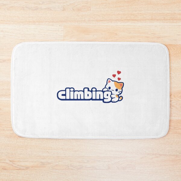 Item preview, I love climbing Kawaii design for cat lovers, boulderers, and mountaineers designed and sold by Bouldershop.