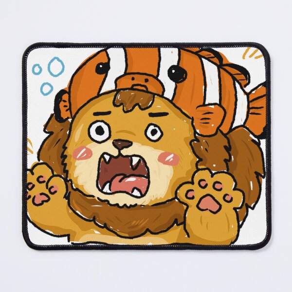 Item preview, Clownfish Emergency Lion | Awkward Animal Hat Club Sticker designed and sold by chupichapa.