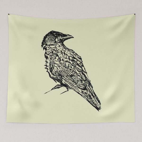 Item preview, Crow - (#EAEFC8) designed and sold by The Stippler Process.