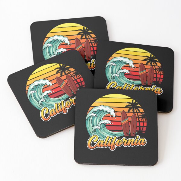 Item preview, Retro California Tropical Beach Waves Sunset Summer Vacation designed and sold by Littermin.