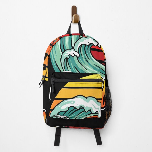 Item preview, Retro California Tropical Beach Waves Sunset Summer Vacation designed and sold by Littermin.