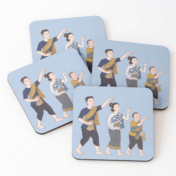 Item preview, Traditional Thai Family Pointing at Christmas Star Art designed and sold by SIAM MERMAID.