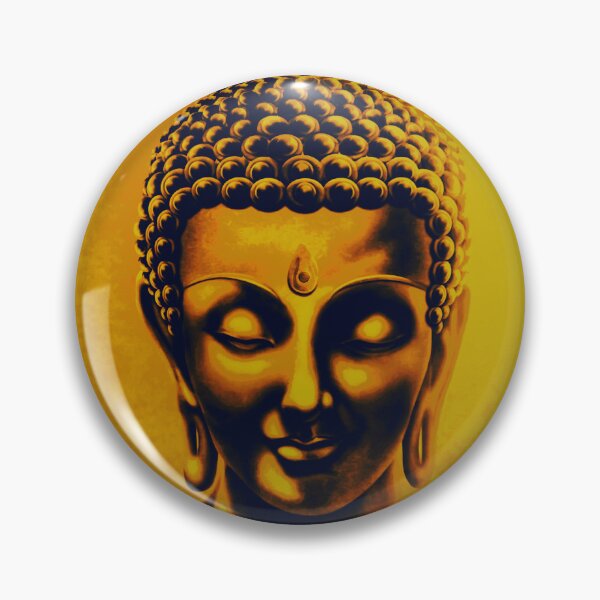 Item preview, Golden Buudha Face  designed and sold by artbundleindia.