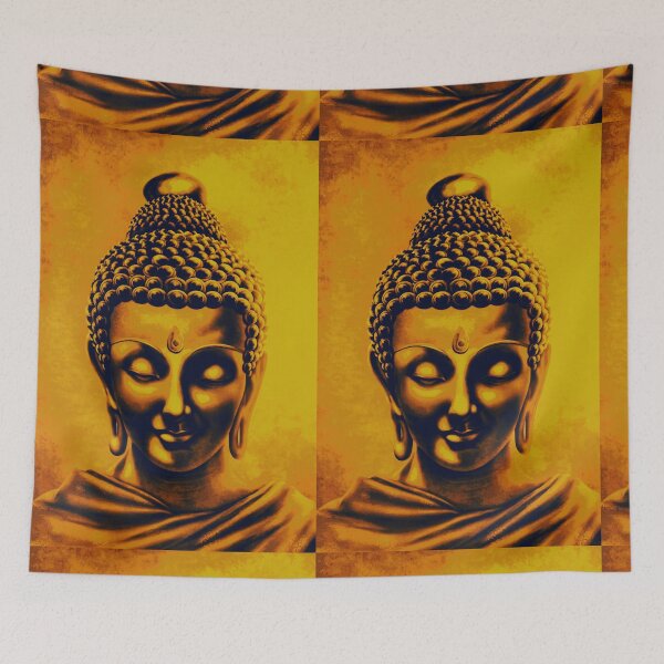 Item preview, Golden Buudha Face  designed and sold by artbundleindia.