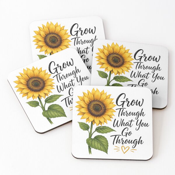Item preview, Sunflower Grow Through Quote designed and sold by PriyankaSonara.