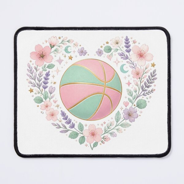 Item preview, Pastel Floral Basketball Dreamscape Art Design designed and sold by Nova Blend.