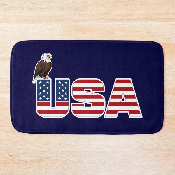 Item preview, USA Flag Typography with Bald Eagle designed and sold by LuisWorks.