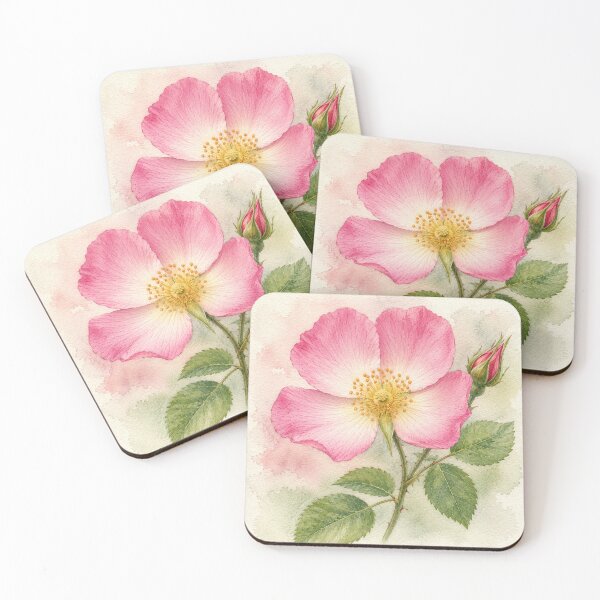 Item preview, Blush Wild Rose Botanical Watercolor designed and sold by Soul Garden Studio.