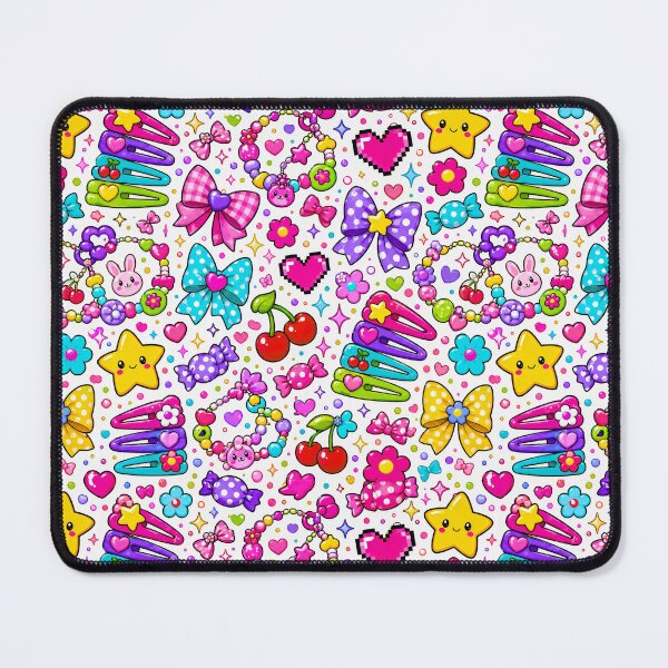 Item preview, Kawaii Coquette Pattern – Cute Bows, Hearts, Cherries & Pastel Y2K Aesthetic Design designed and sold by WheresMyMojo.