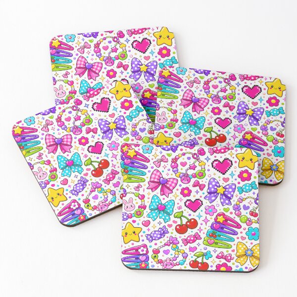 Item preview, Kawaii Coquette Pattern – Cute Bows, Hearts, Cherries & Pastel Y2K Aesthetic Design designed and sold by WheresMyMojo.