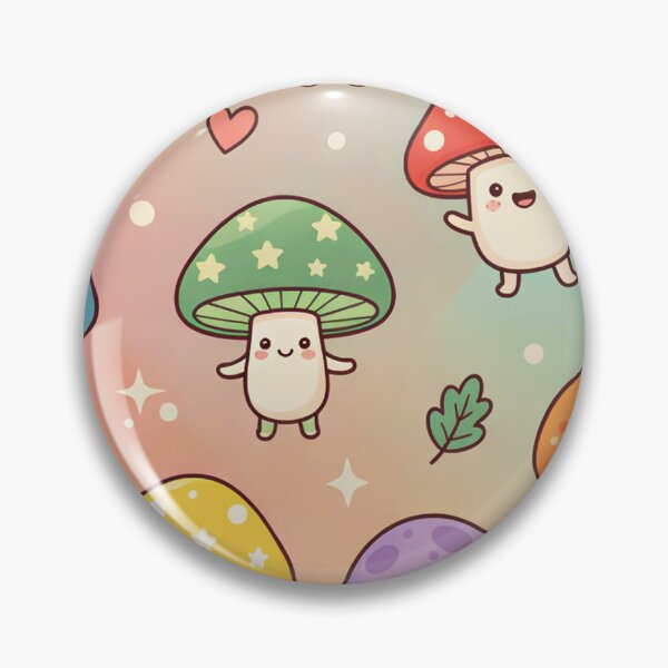 Item preview, Super Cute Kawaii Mushrooms designed and sold by FunFitsFactory.