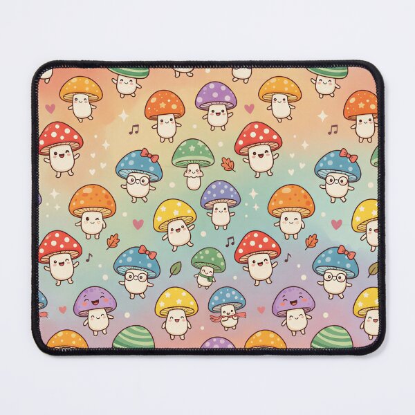 Item preview, Super Cute Kawaii Mushrooms designed and sold by FunFitsFactory.