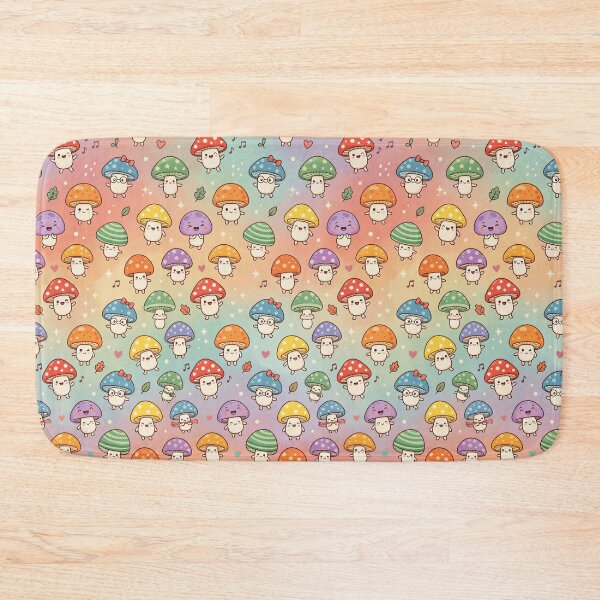 Item preview, Super Cute Kawaii Mushrooms designed and sold by FunFitsFactory.