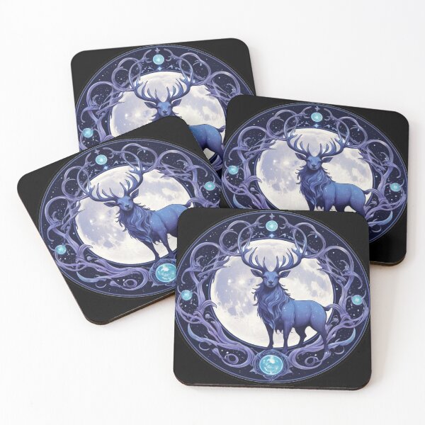 Item preview, Moon Stag Crest designed and sold by The Enchanted Treasury.