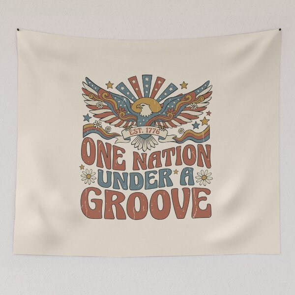 Item preview, One Nation Under A Groove Retro Eagle designed and sold by KnockingLouder.