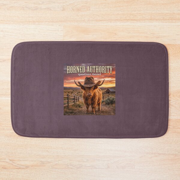 Item preview, Horned Authority Highland Cow | Funny Western Ranch T-Shirt designed and sold by DmaarGroup.