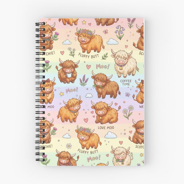 Item preview, Super Cute Kawaii Highland Cows designed and sold by FunFitsFactory.