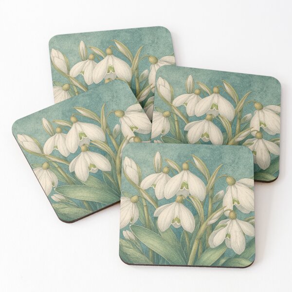 Item preview, Vintage Snowdrop Botanical Illustration designed and sold by Soul Garden Studio.