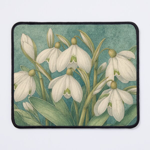 Item preview, Vintage Snowdrop Botanical Illustration designed and sold by Soul Garden Studio.