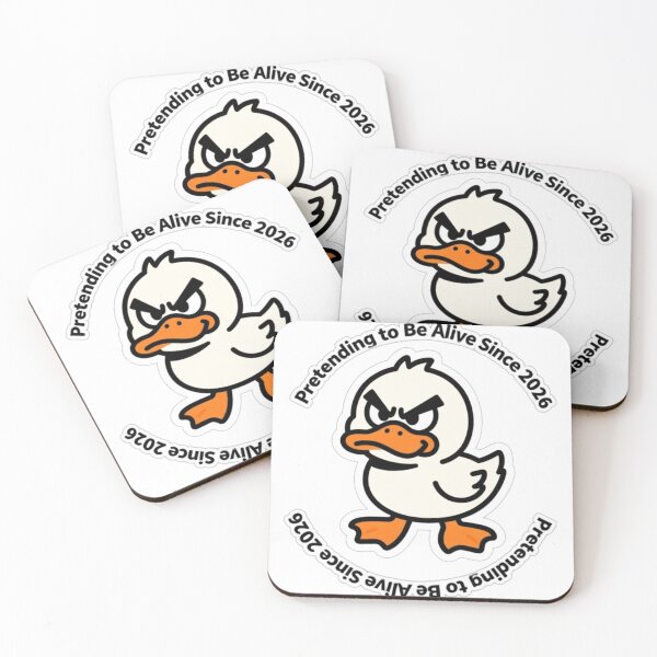 Item preview, Pretending to Be Alive Since 2026 | Funny Grumpy Duck Sticker designed and sold by Inkabbmate.