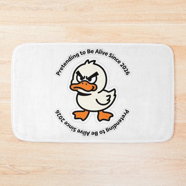 Item preview, Pretending to Be Alive Since 2026 | Funny Grumpy Duck Sticker designed and sold by Inkabbmate.