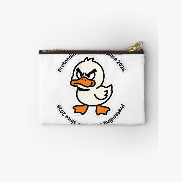 Item preview, Pretending to Be Alive Since 2026 | Funny Grumpy Duck Sticker designed and sold by Inkabbmate.