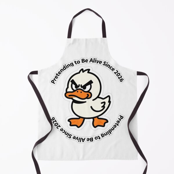 Item preview, Pretending to Be Alive Since 2026 | Funny Grumpy Duck Sticker designed and sold by Inkabbmate.