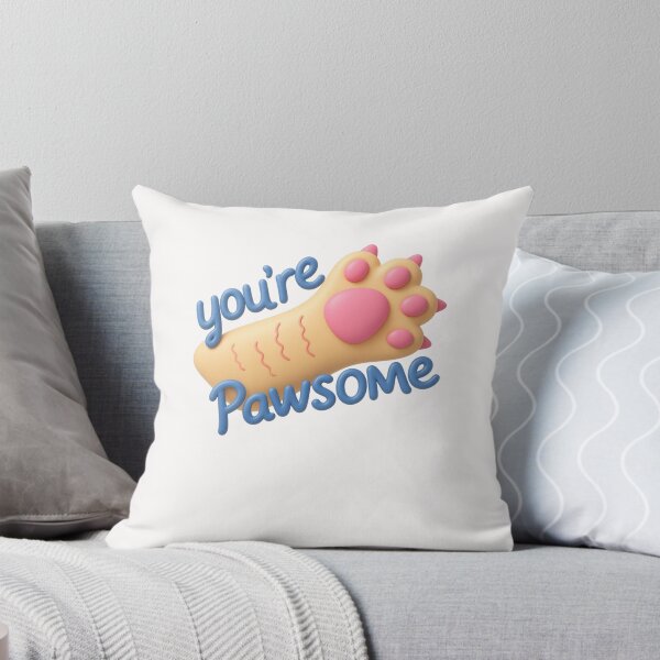 Item preview, You're Pawsome Cute 3D Cat Paw Pun designed and sold by thazinart.