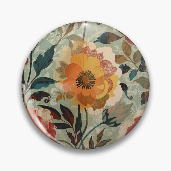 Item preview, Bold Vintage Floral Pattern designed and sold by Nene Bird Designs.