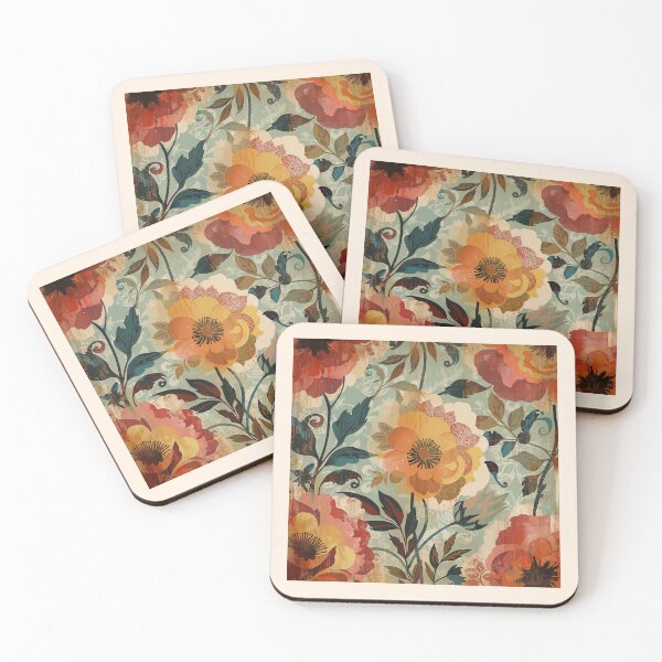 Item preview, Bold Vintage Floral Pattern designed and sold by Nene Bird Designs.