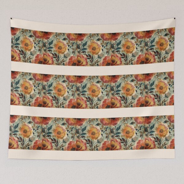 Item preview, Bold Vintage Floral Pattern designed and sold by Nene Bird Designs.