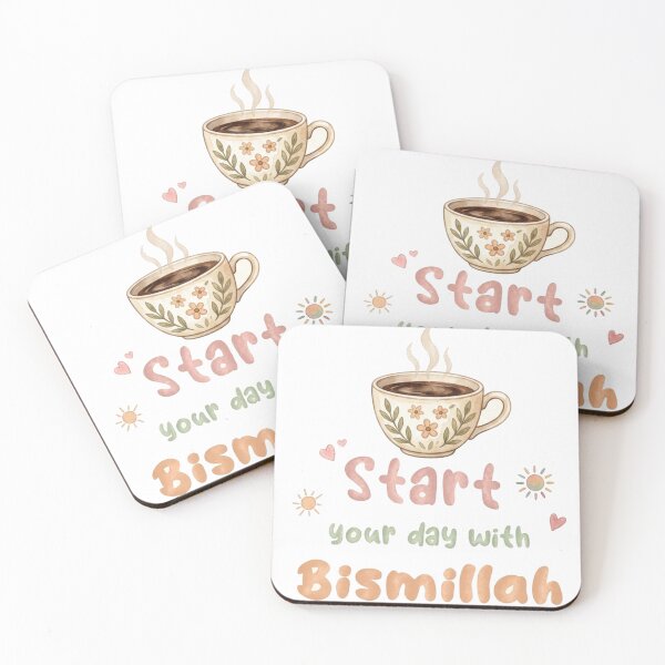 Item preview, Start Your Day With Bismillah - Cute Boho Coffee Cup designed and sold by studiohadiya.