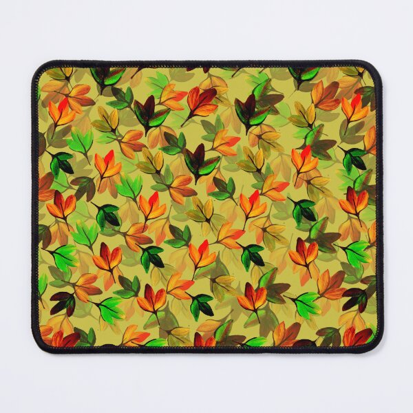 Item preview, Autumn Leaves on Mustard designed and sold by Zenclover.