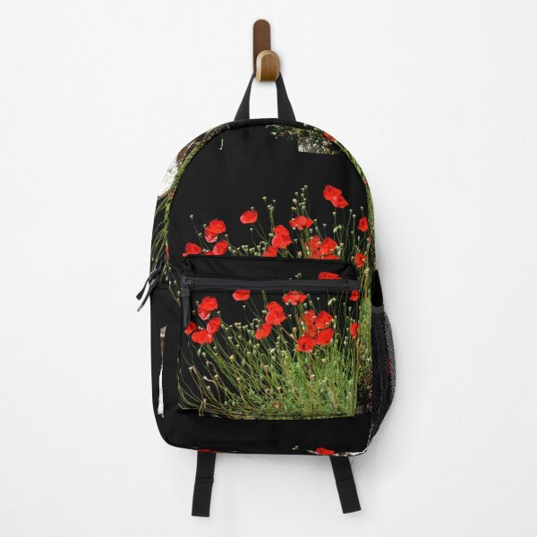 Item preview, Scarlet Poppies Blooming Against a Dark Background designed and sold by onubi.