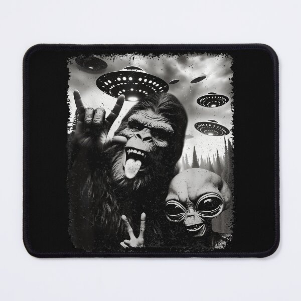 Item preview, Bigfoot Alien UFO Rock On Peace Sign Cryptozoology Extraterrestrial Funny designed and sold by SeraXYZ.