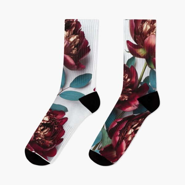 Item preview, . Title Burgundy Peony Flowers Botanical Floral Art designed and sold by GalleryPeak.