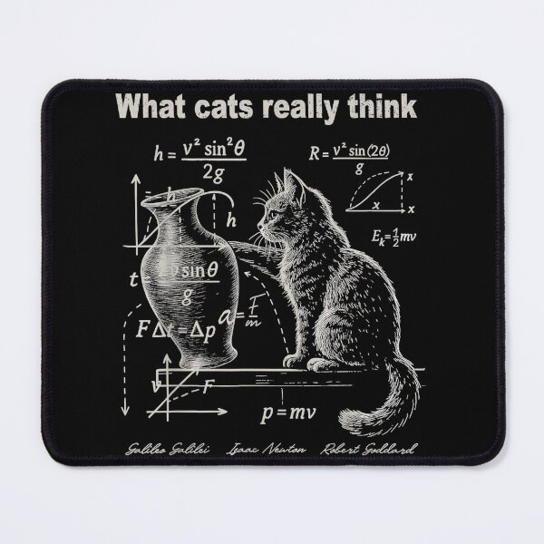 Item preview, What Cats Really Think Physics Science Equations Smart Cat Lover designed and sold by SeraXYZ.
